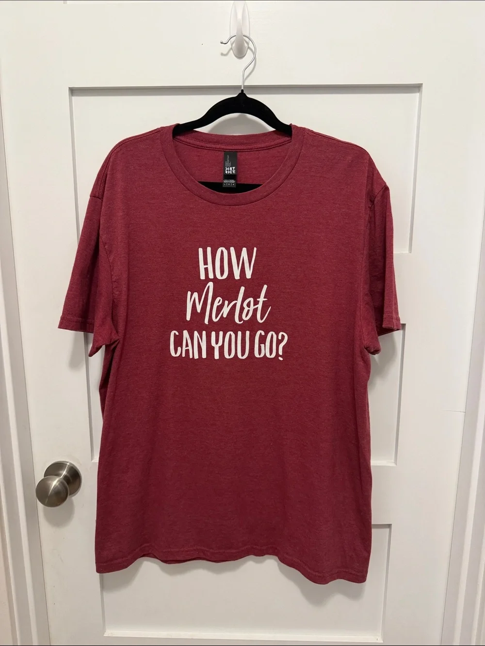 Women’s 'How Merlot Can You Go?' Graphic Tee - Wine Red